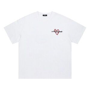 We11done Love Embroidery Pure Cotton Short Sleeves